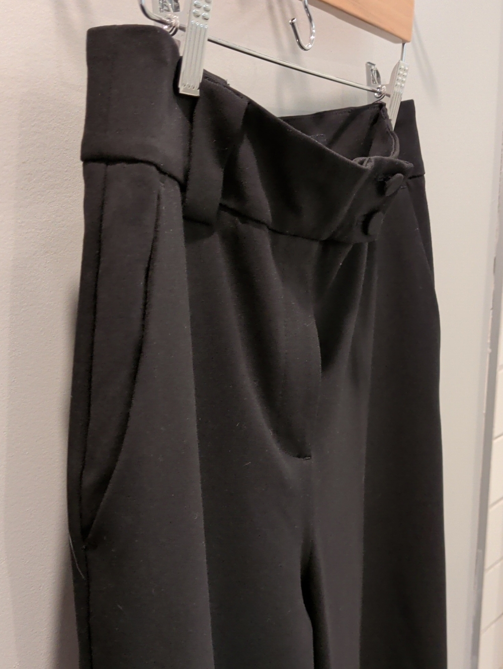RW&CO. Black High-Rise Tailored Trousers